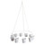 Set of 2 White Floral Buckets Decorative Light Candle Hanging Display Holders 25.5