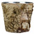 5" Round Tapered Birch Bark Flower Pot Container and Planter
