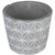 5.5" Small Matte Gray Ceramic Geometric Pattern Planter