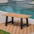 6-Piece Natural Brown Finish Outdoor Furniture Patio Dining Set - Beige Cushions