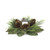 Set of 2 Artificial Pine and Magnolia Leaf Candle Holder with Glass 20"