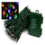 96 Battery Operated Multicolored LED Outdoor Christmas Lights - 24' Green Wire