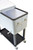 35.5" Silver Steel 20-Gallon Party Cooler Cart with Built in Bottle Opener