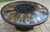 3-Piece Round Glass Top Gas Round Fire Pit Set with Red Patio Rocking Chairs 36"