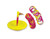 49" Inflatable Yellow and Red Swimming Pool or Yard Disc Golf Game