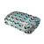 70" Turquoise Blue and Black Chevron Outdoor Patio Chaise Lounge Cushion