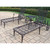 11pc Black and Brown Dining and Two Chaise Lounge Patio Furniture Sets