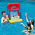 Inflatable Red and Yellow Basketball Shooting Game Pool Float, 34-Inch