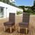 5-Piece Gray Del Mar Teak Round Outdoor Patio Dining Set 47" - Brown Cushions