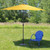 7.5' Outdoor Patio Market Umbrella with Hand Crank, Mustard Yellow