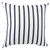 20" Navy Blue and White Striped Outdoor Patio Square Throw Pillow