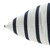20" Navy Blue and White Striped Outdoor Patio Square Throw Pillow