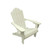 37.5" White Folding Outdoor Patio Adirondack Chair