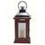 13" Red and Silver Rustic Barn Wooden Carriage LED Lantern - Battery Operated