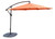 10' Burnt Orange and Gray Aluminum Cantilever Patio Umbrella with Weights