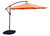 10' Orange and Black Outdoor Patio Cantilever Umbrella with Stand