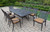 9 Piece Black Aluminum Outdoor Patio Dining Set with Tan Cushions 84"