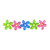 10-Count Pink and Green Mini Flower Garden Novelty Light Set, 6ft White Wire