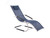 66" Navy and White Aluminum Outdoor Lounge Chair with a Pillow