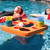 20" Inflatable Orange Floating Beverage Holder and Game Board