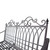 47" Cloud Gray Rustic Distressed Ornate Metal Outdoor Patio Rocking Bench