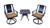 3 Piece Swivel Rockers and Side Table Outdoor Garden Patio Set 37.75"