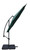 10' Green and Black Aluminum Cantilever Patio Umbrella with Fillable Weights