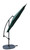 10' Green and Gray Aluminum Cantilever Patio Umbrella with Heavy Duty Weights