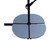 10' Green and Gray Aluminum Cantilever Patio Umbrella with Heavy Duty Weights