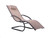 66" Brown Modern Aluminum Outdoor Lounge Chair with a Pillow