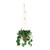 5" Spring Time Mango Pink Decorative Faceted Hanging Rope Ceramic Planter