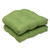Set of 2 Solid Green UV-resistant Indoor/Outdoor Wicker Seat Cushion 19"