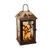9" Black Vine Design Metal Lantern with Battery Operated LED Lighted Candle
