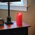 7" Battery Operated Red Pillar Candle with Moving Flame