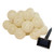 20-Count Luminous Warm White Hanging Solar Cotton Globe String Lights