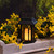 2-Count 6.75" Elegant Black Solar Mini Lanterns with LED Candle