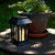 2-Count 6.75" Elegant Black Solar Mini Lanterns with LED Candle