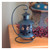 Set of 2 Black Table Top Metal Lantern with Hanging Stands 7.75"