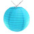 Set of 10 Light Blue Battery Operated String Lights with Nylon Lanterns 14'