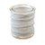 Set of 4 Silver Metallic Fabrics Wrapped Votive Glass Candle Holders, 3.5"