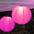 Set of 10 Fuschia Round Paper Lanterns with Electric Sting Lights 10"