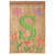 Monogram "S" Flower and Butterfly Spring Outdoor Garden Flag 13" x 18"