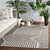 8.8' x 11.7' Gray and Ivory Geometric Rectangular Outdoor Area Throw Rug