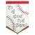 White, Red and Black Baseball Themed Garden Flag 13" x 18"
