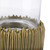 7" Clear and Light Green Hurricane Style Cylindrical Large Glass Candle Holder