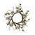 Set of 4 White and Green Wild Cotton Candle Ring