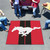 5' x 6' Red and Black Ford Mustang Horse Rectangular Outdoor Area Throw Rug