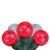 25 Red and Pure White Tinsel LED G30 Globe Christmas Lights - Green Wire