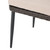 7-Piece Brown Stone Finish Rectangular Outdoor Furniture Patio Dining Set - Textured Beige Cushions