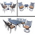 17pc Black Dining, Bar and Swivel Rocker Chat Patio Furniture Sets